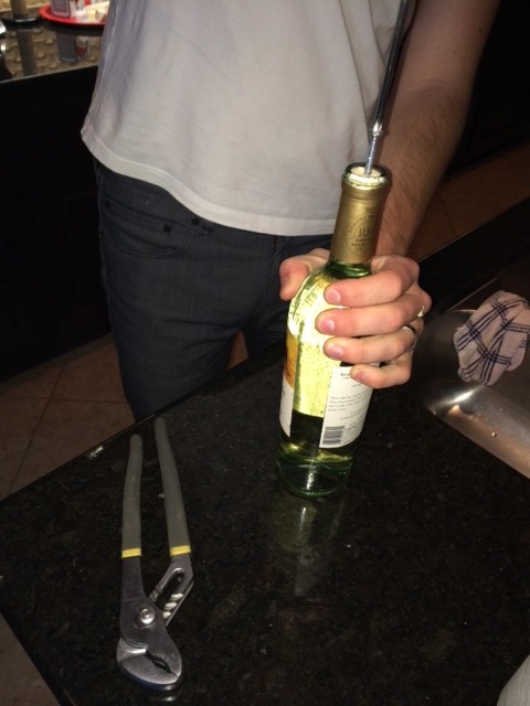 wife blog how to open a bottle of wine without a corkscrew