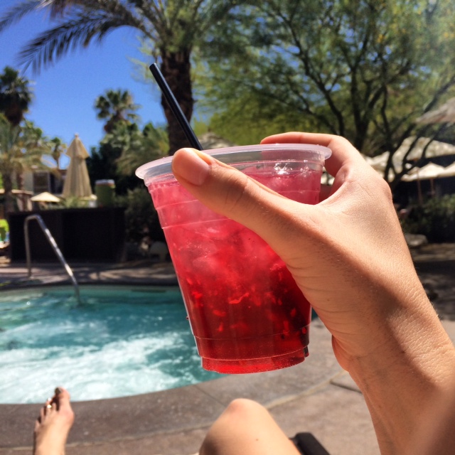palm springs drink by the pool