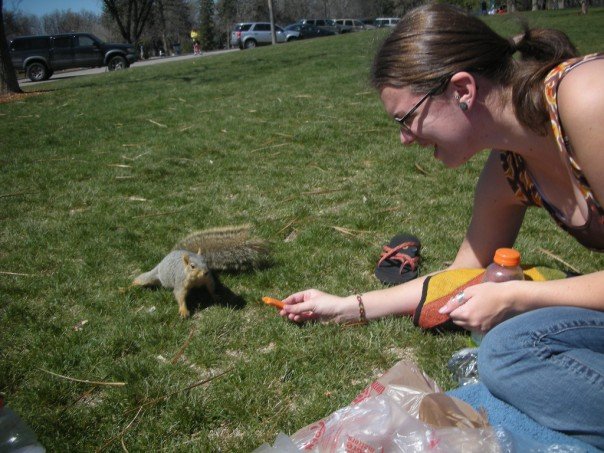 chelsea with squirrel
