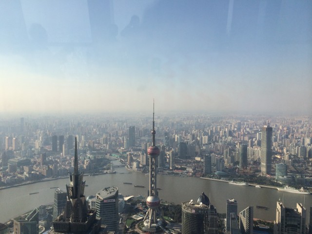 shanghai observation tower needle view