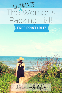 Printable Packing List for a Trip