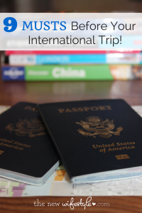 musts for international travel