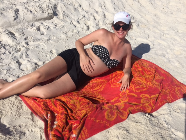 pregnant on the beach