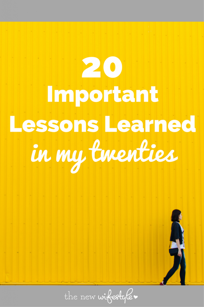 20 lessons learned in my 20s